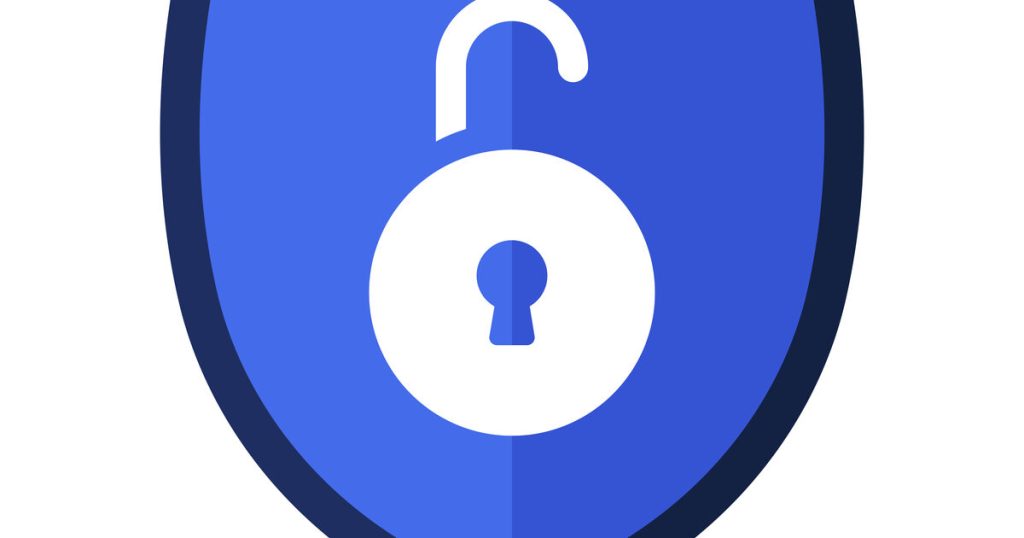 Flat-style cyber security shield, representing bot traffic detection and filtering